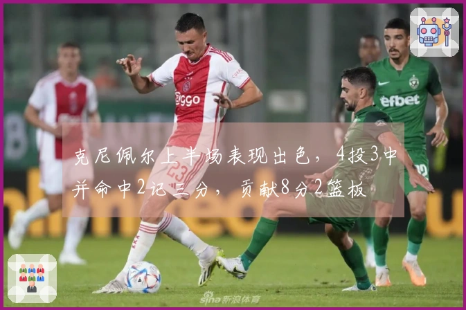 克尼佩尔上半场表现出色，4投3中并命中2记三分，贡献8分2篮板